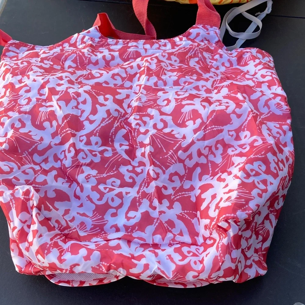 California innovations Insulated Pink and White Market Tote Bag Foldable - Picture 5 of 7